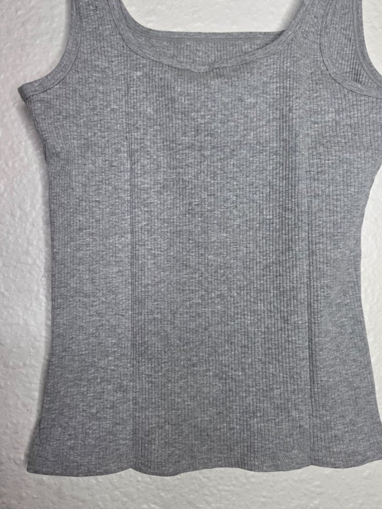Fabletics Daily Rib Square Neck Tank In Gray Women's Size L New With Tags — image 6 of 8
